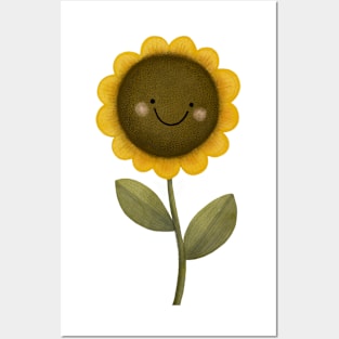 Happy sunflower Posters and Art